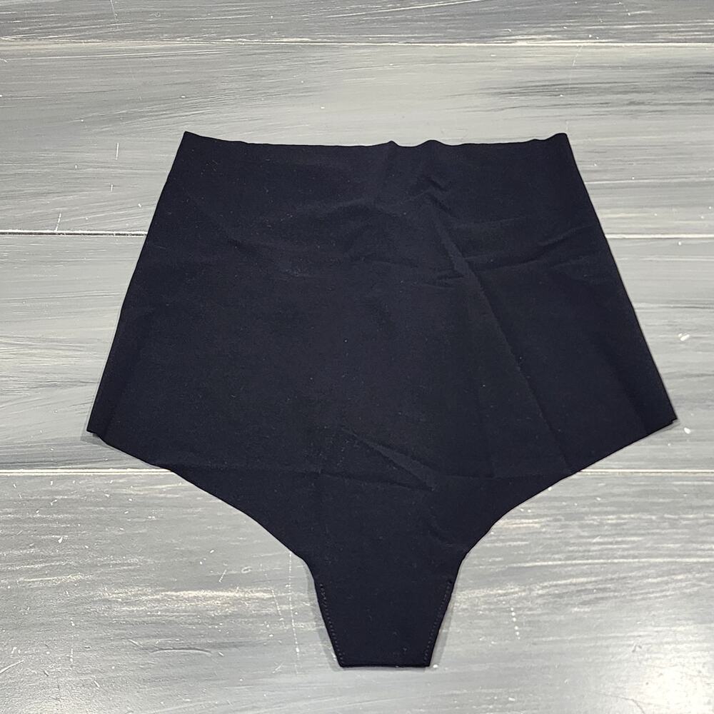 Commando Classic Control Thong High Waisted Seamless Microfiber Black XS